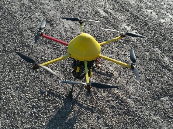 Drone in volo sopra il Ctl3 per prevenire gli allagamenti